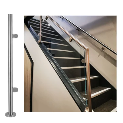 공장 특수 계단 현대 하드웨어 난간 난간 포스트 강철 계단 유리 난간 계단